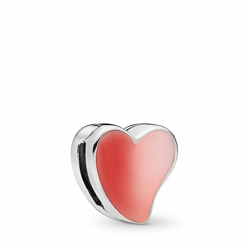 Pandora Reflexions™ Asymmetric Heart of Love Clip Charm NZ, Sterling Silver (863071-WBN)